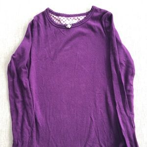 Boden 7-8y purple Pointelle shirt